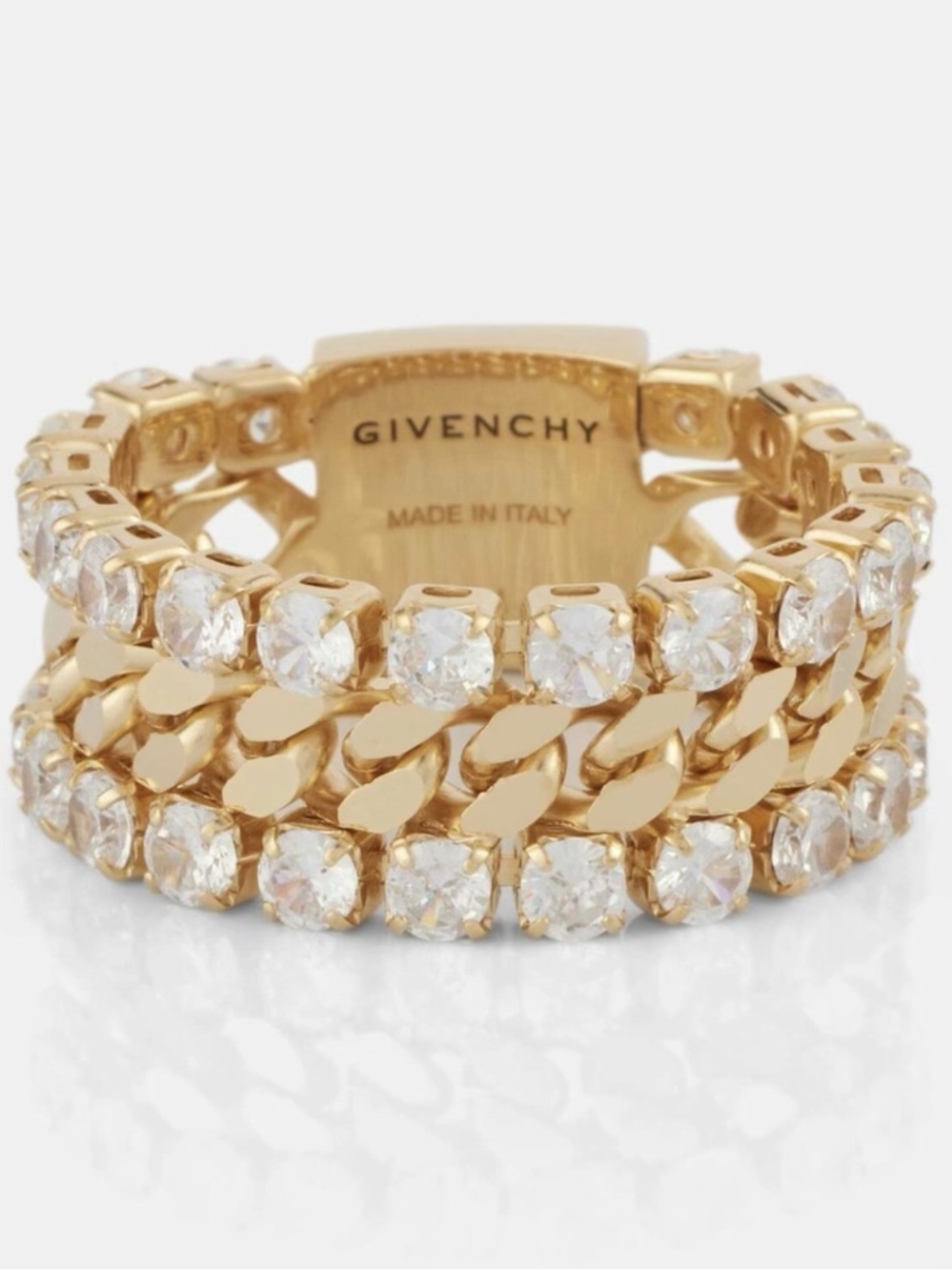 Givenchy 4G Crystal Statement Ring Gold - Picture 6 of 8
